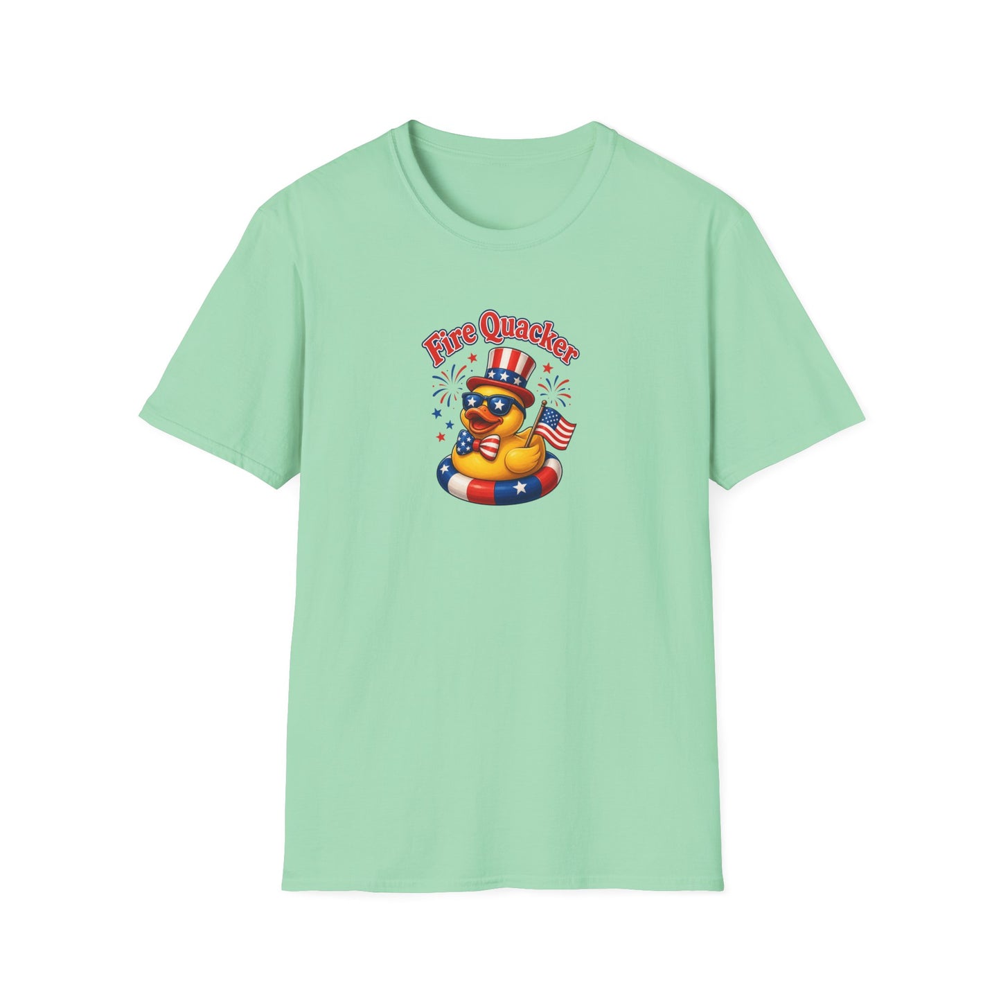 Fire Quacker Patriotic T-Shirt — 4th of July Rubber Ducky Tee