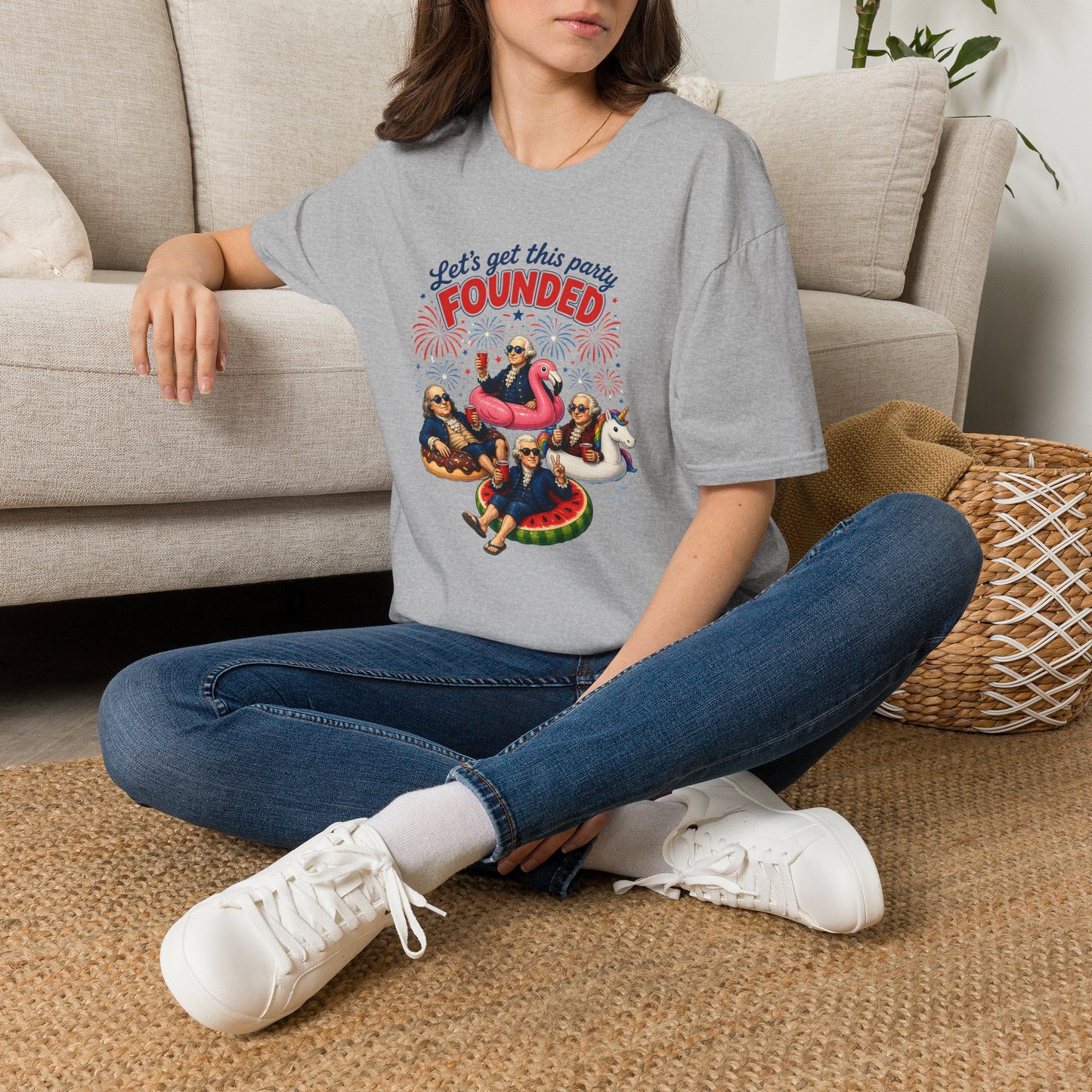 Let’s Get This Party FOUNDED — Patriotic Founding Fathers T-Shirt