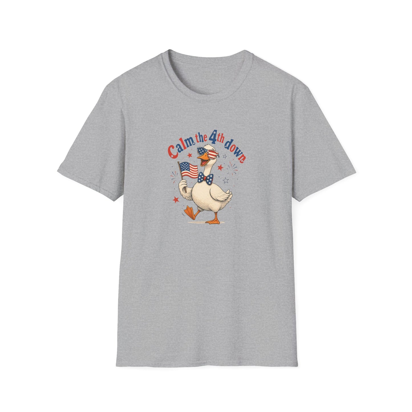 Calm the 4th Down Patriotic Goose T-Shirt