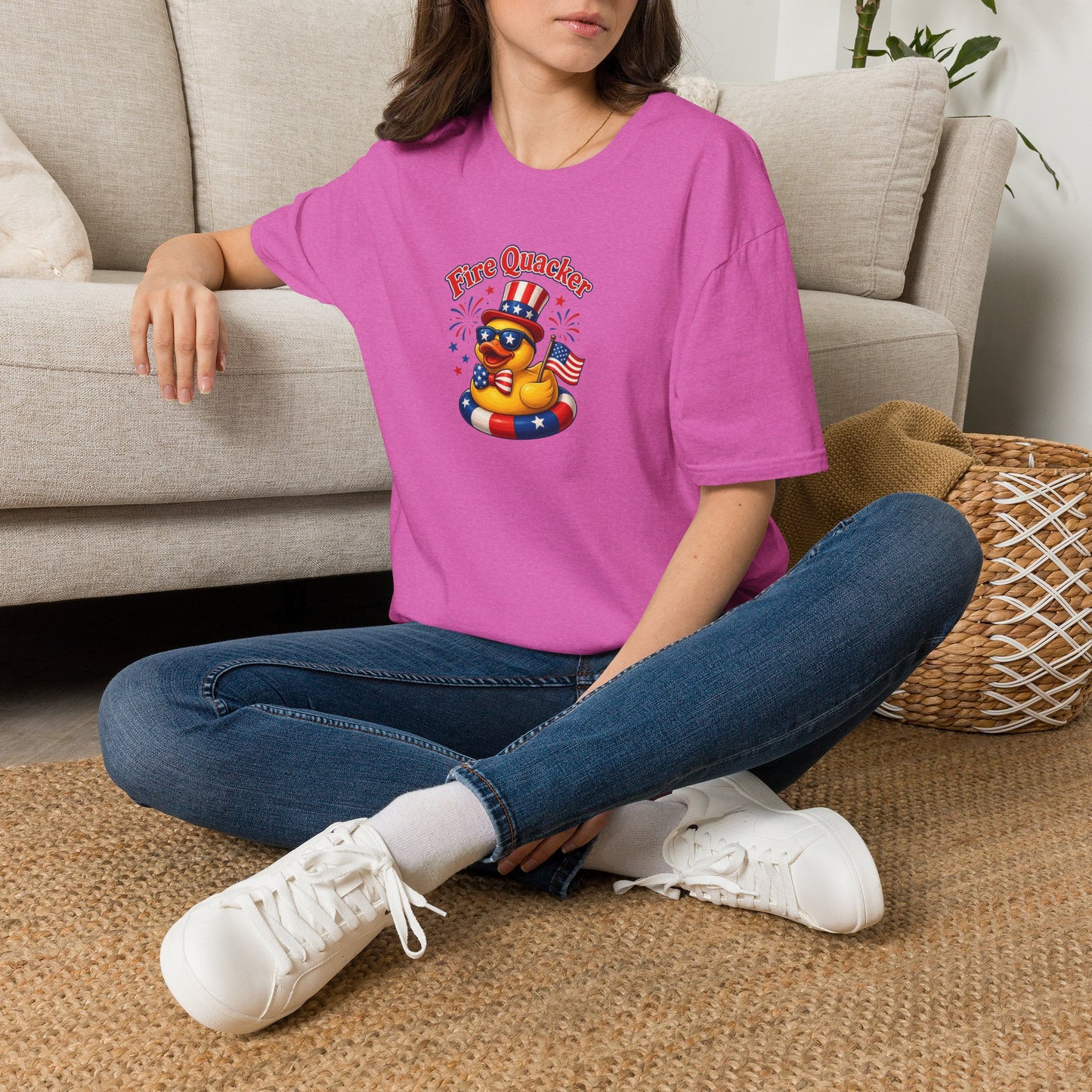 Fire Quacker Patriotic T-Shirt — 4th of July Rubber Ducky Tee