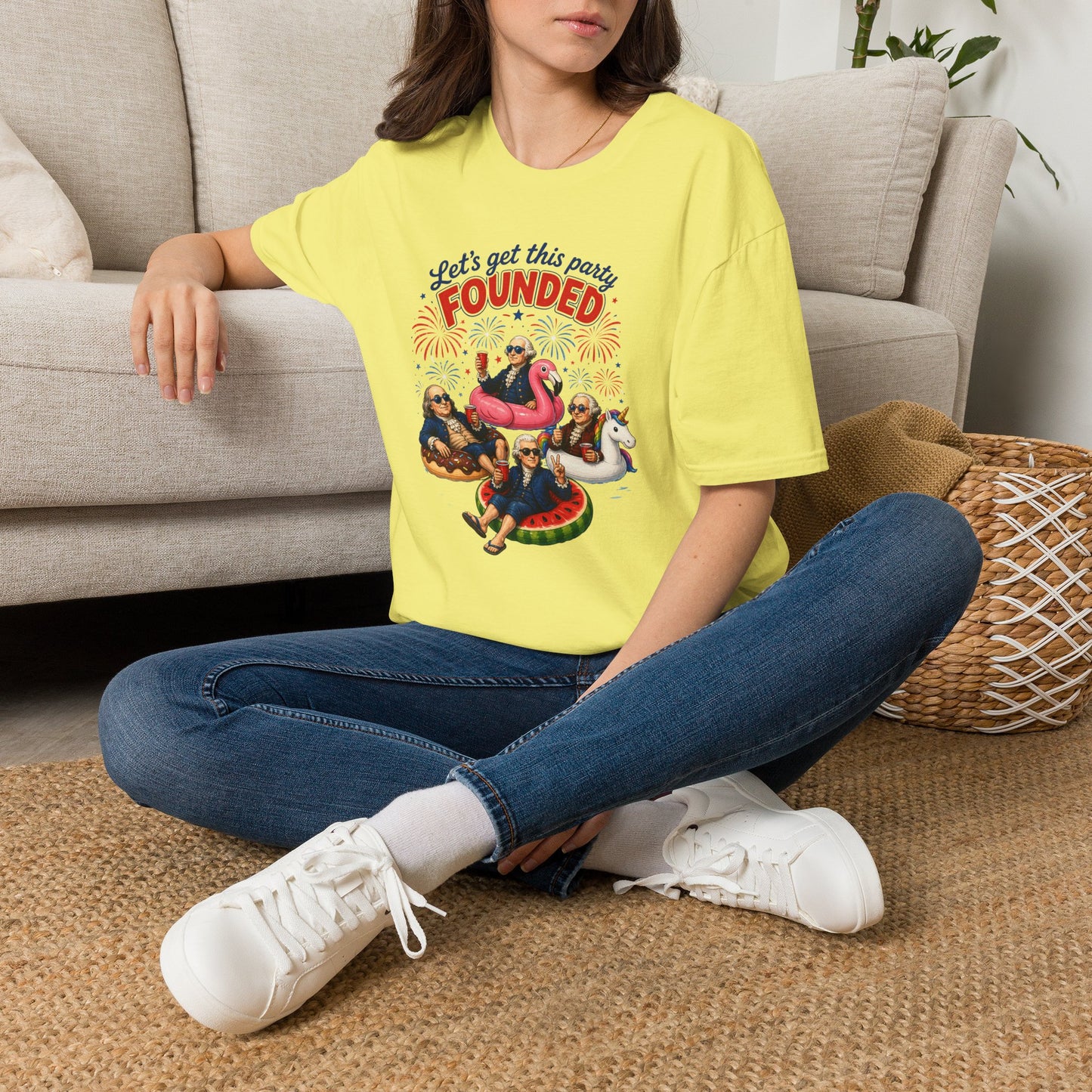 Let’s Get This Party FOUNDED — Patriotic Founding Fathers T-Shirt