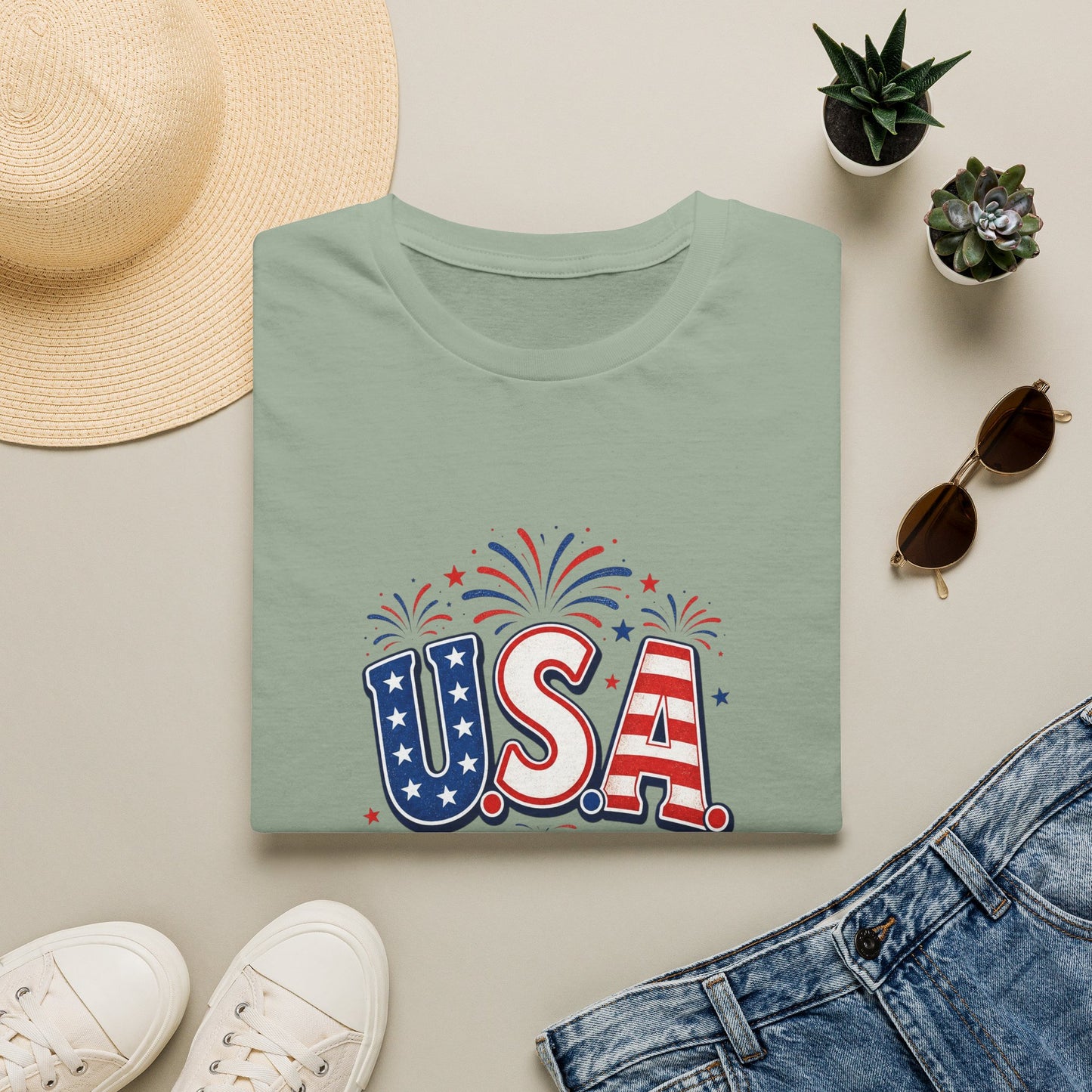 USA 4th of July T-Shirt — Simple Patriotic Tee