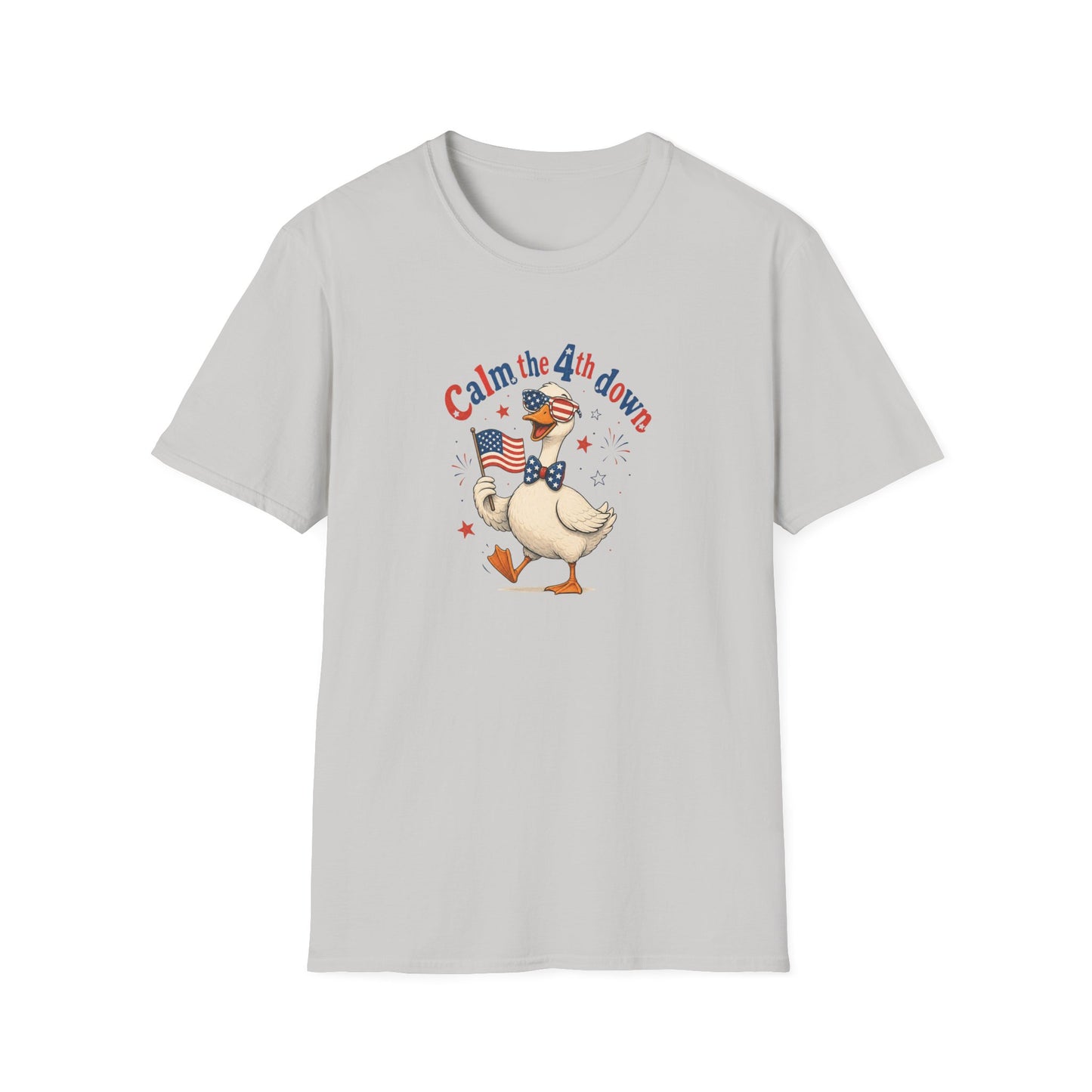Calm the 4th Down Patriotic Goose T-Shirt