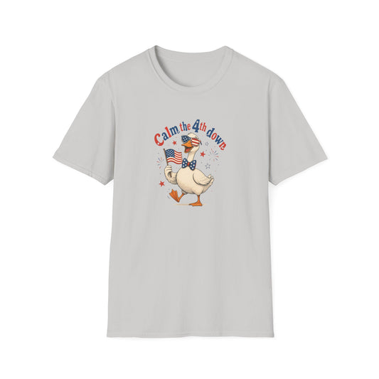 Calm the 4th Down Patriotic Goose T-Shirt