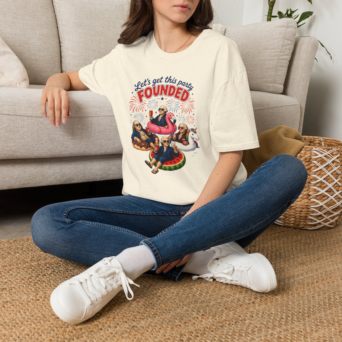 Let’s Get This Party FOUNDED — Patriotic Founding Fathers T-Shirt