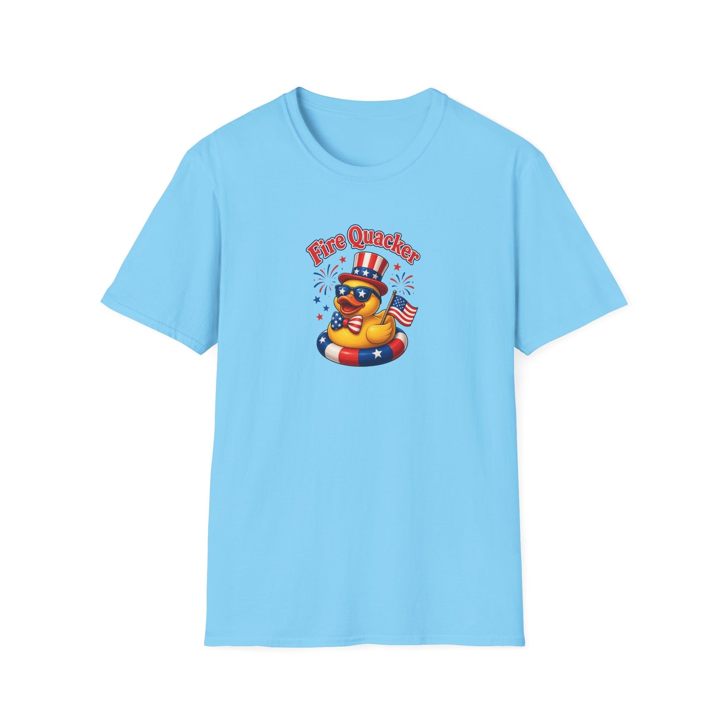 Fire Quacker Patriotic T-Shirt — 4th of July Rubber Ducky Tee