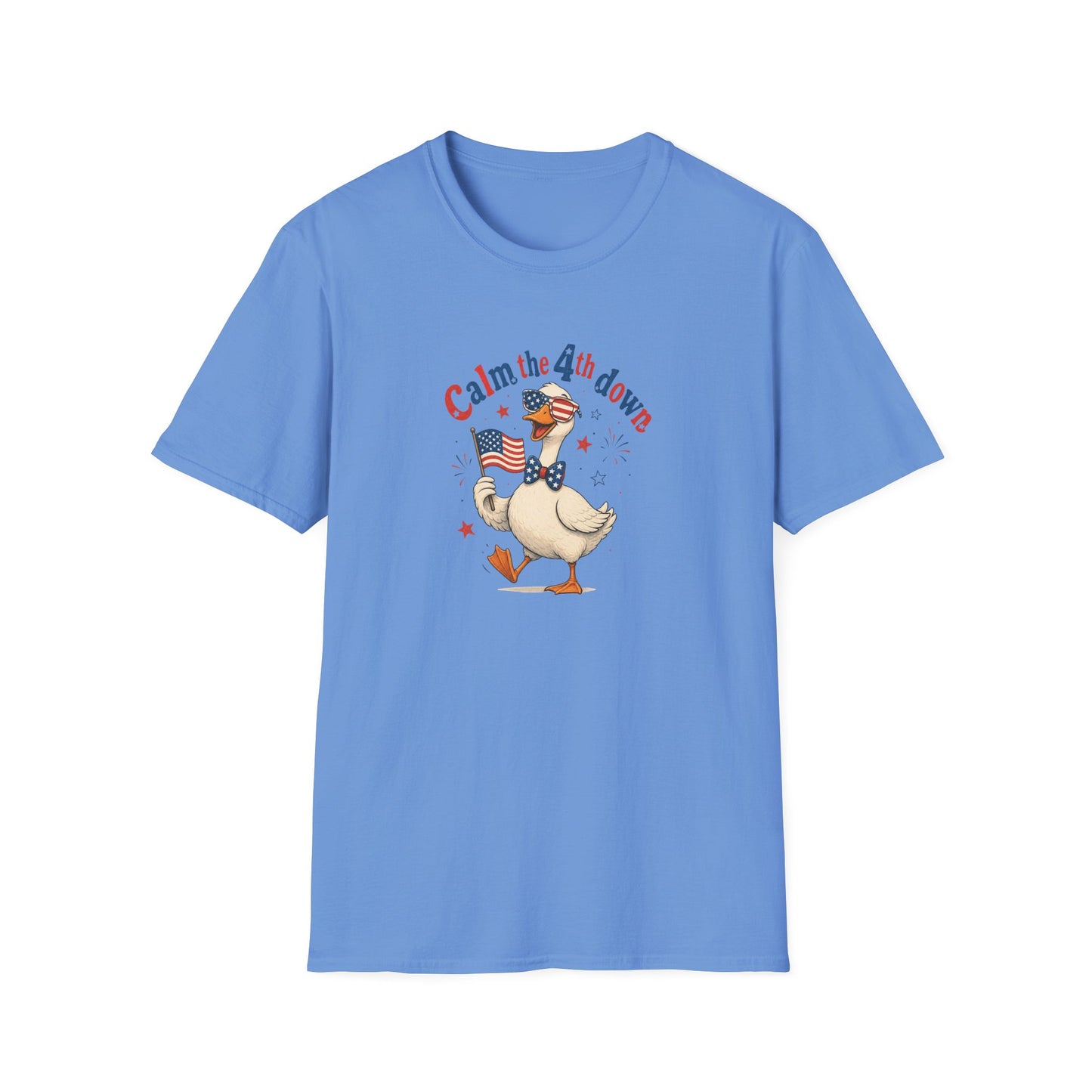 Calm the 4th Down Patriotic Goose T-Shirt