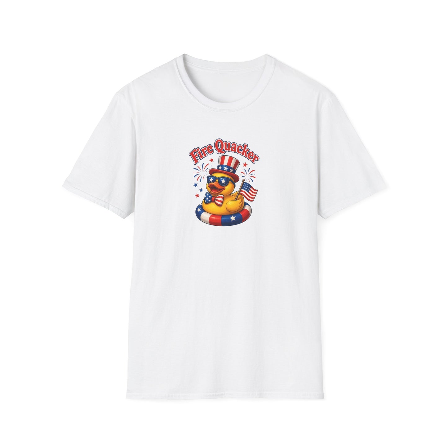 Fire Quacker Patriotic T-Shirt — 4th of July Rubber Ducky Tee