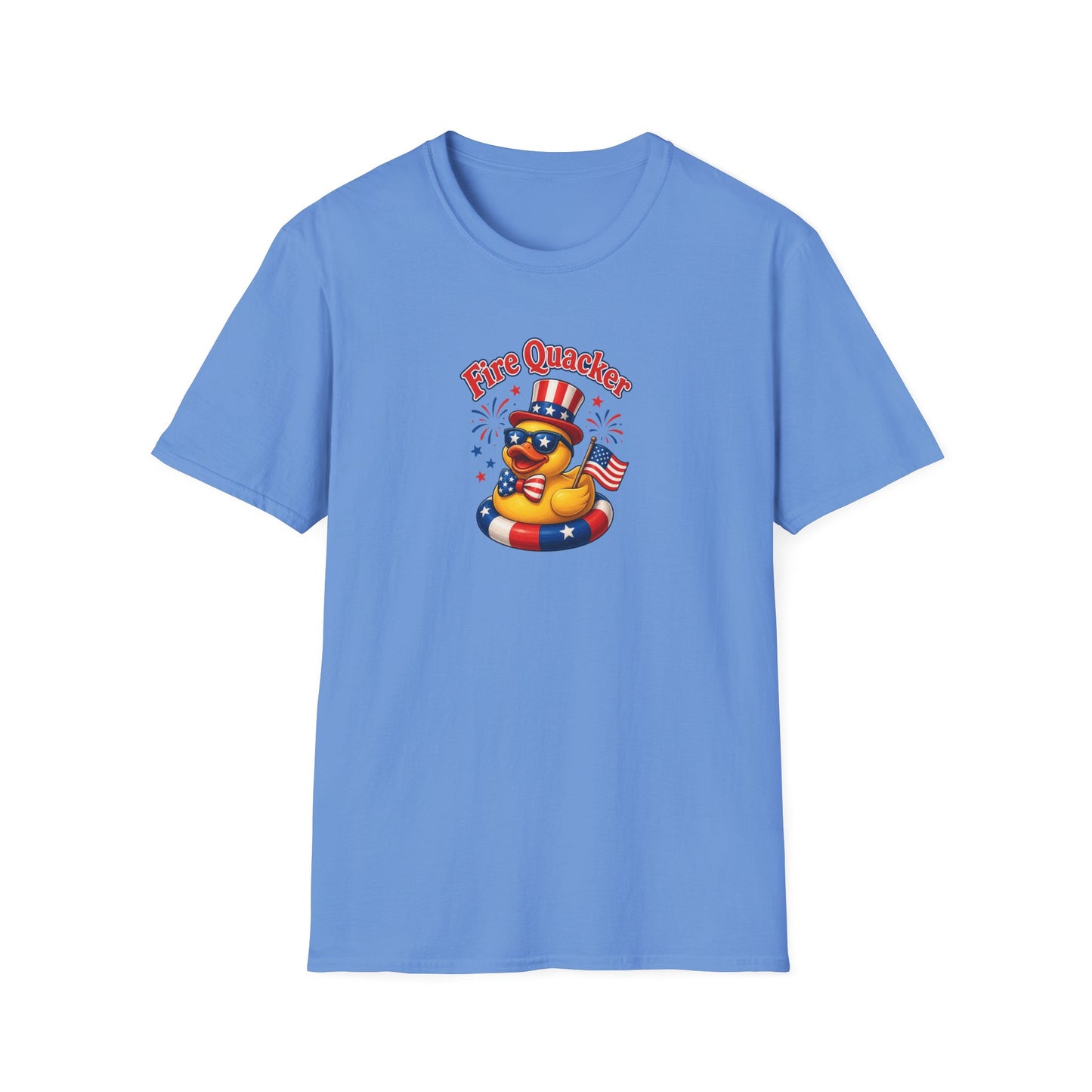 Fire Quacker Patriotic T-Shirt — 4th of July Rubber Ducky Tee
