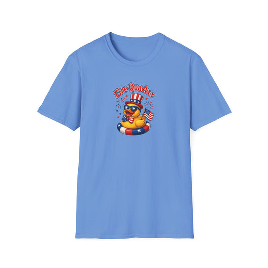 Fire Quacker Patriotic T-Shirt — 4th of July Rubber Ducky Tee