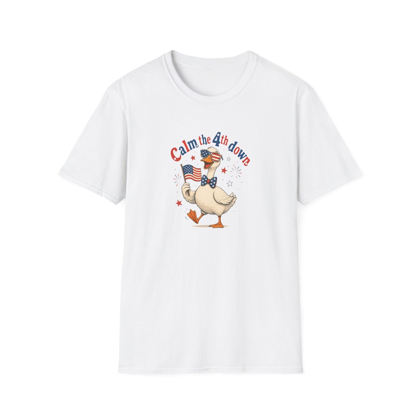 Calm the 4th Down Patriotic Goose T-Shirt