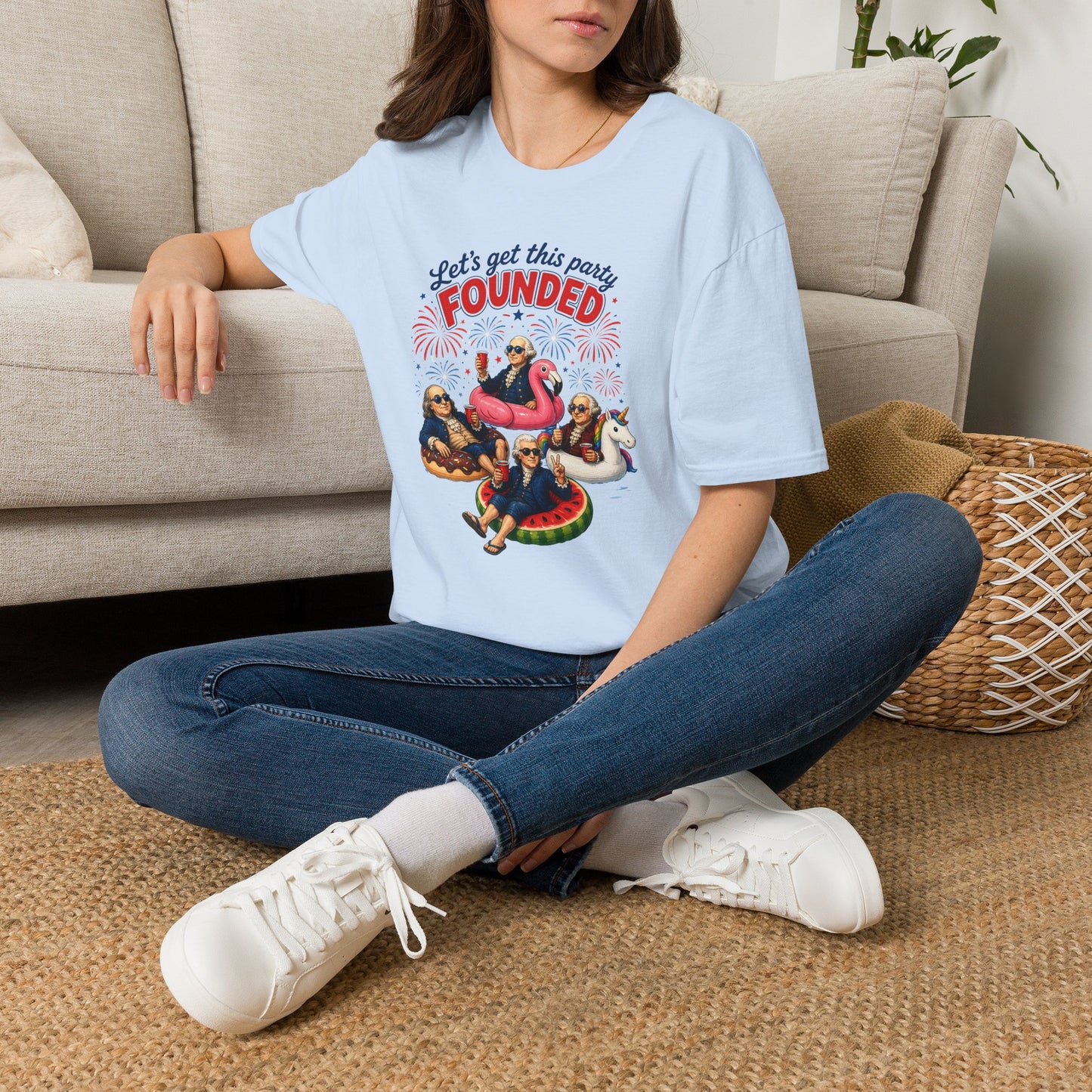 Let’s Get This Party FOUNDED — Patriotic Founding Fathers T-Shirt