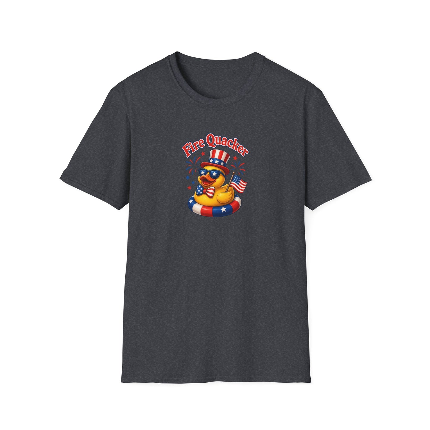 Fire Quacker Patriotic T-Shirt — 4th of July Rubber Ducky Tee