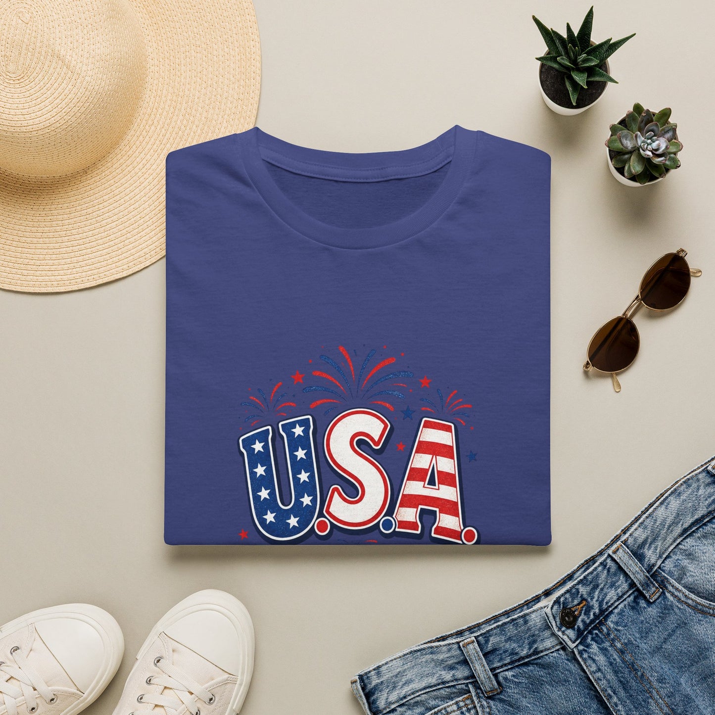 USA 4th of July T-Shirt — Simple Patriotic Tee