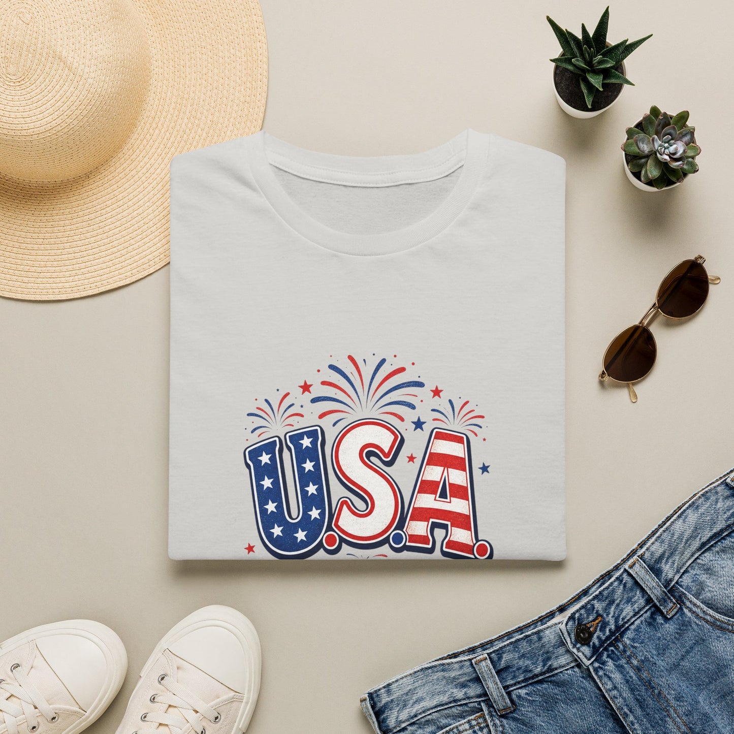 USA 4th of July T-Shirt — Simple Patriotic Tee