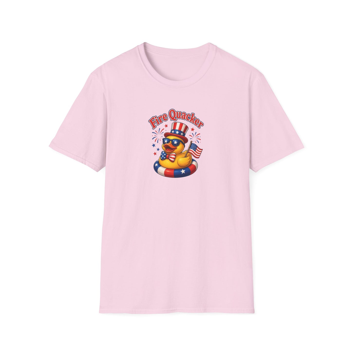Fire Quacker Patriotic T-Shirt — 4th of July Rubber Ducky Tee